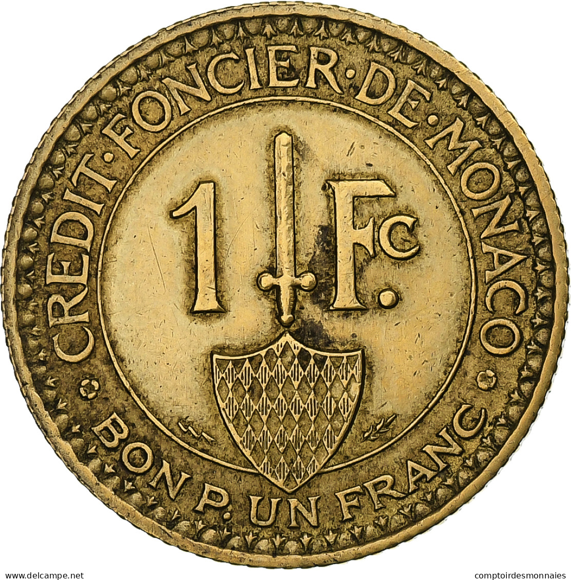 Monaco, Louis II, Franc, 1946, Poissy, Bronze-Aluminium, TTB+, Gadoury:MC128 - 1922-1949 Louis II