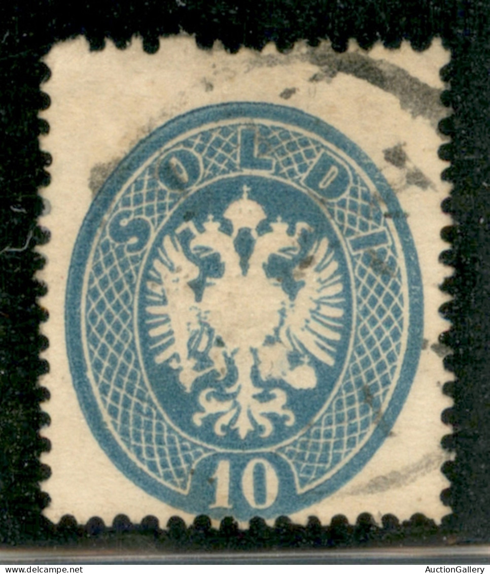 Antichi Stati Italiani - Lombardo Veneto - 1863 - 10 Soldi (39) - Usato - Dentellatura Orizzontale Spostata In Alto - Autres & Non Classés