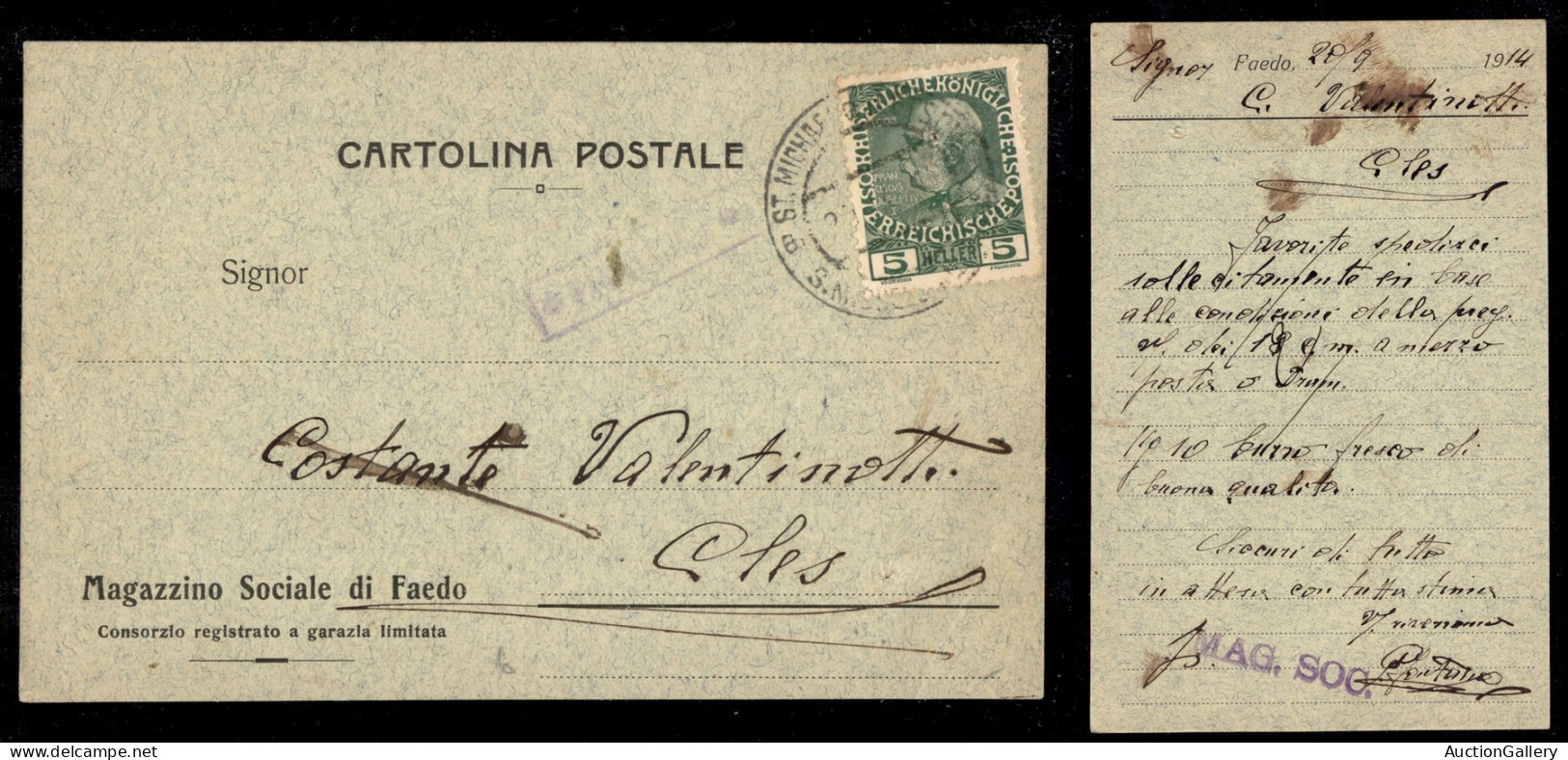 Antichi Stati Italiani - Lombardo Veneto - Territori Italiani D'Austria - Fardo (Tir.) (P.ti 9) Male Impresso Su Cartoli - Autres & Non Classés