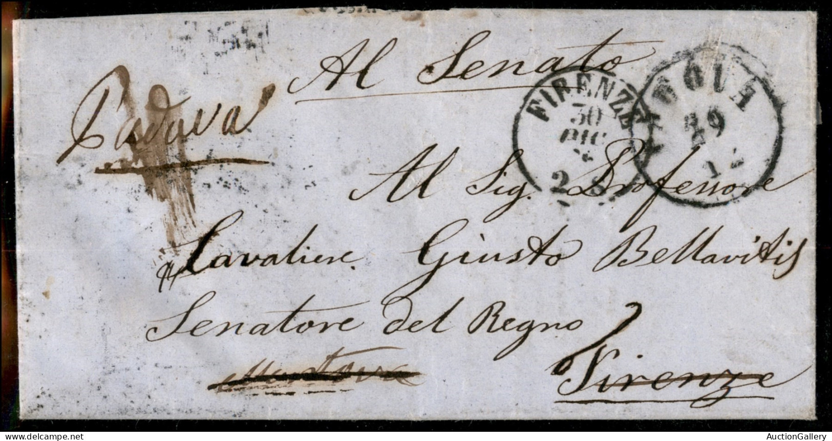 Antichi Stati Italiani - Lombardo Veneto - Padova (29.12 - 1866) - Lettera Per Firenze Inoltrata Poi A Mantova E Resa A  - Autres & Non Classés