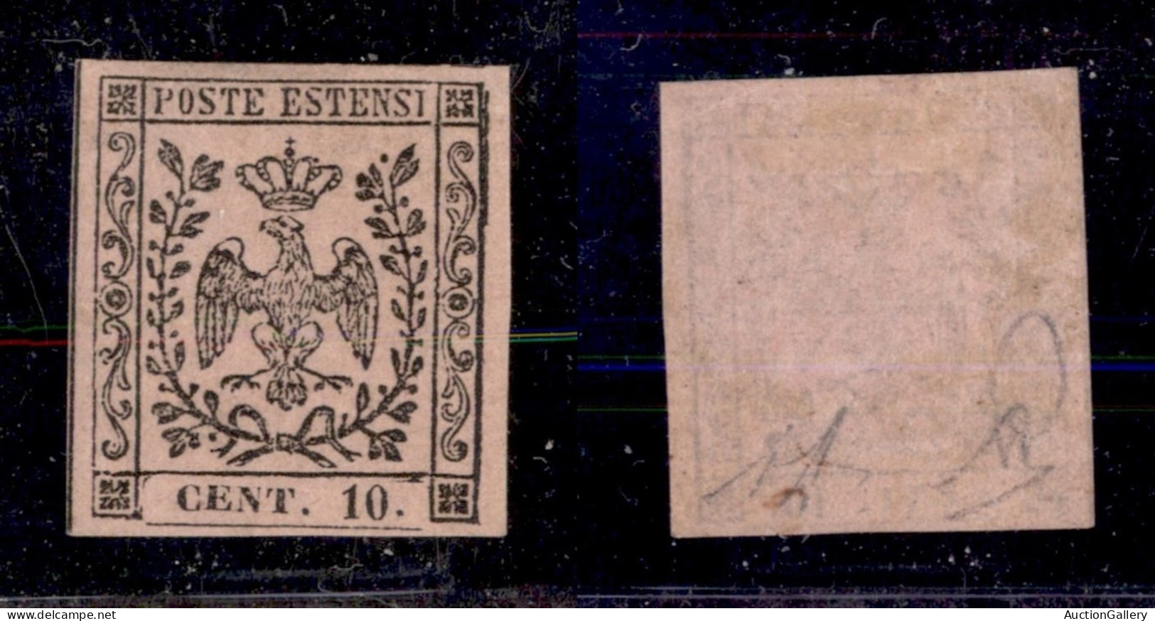 Antichi Stati Italiani - Modena - 1852 - 10 Cent (9) - Gomma Parziale - Diena (800) - Otros & Sin Clasificación