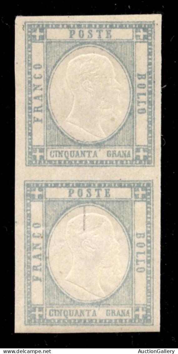 Antichi Stati Italiani - Napoli - Province Napoletane - 1861 - 50 Grana (24) - Coppia Verticale  - Gomma Integra - Sonstige & Ohne Zuordnung