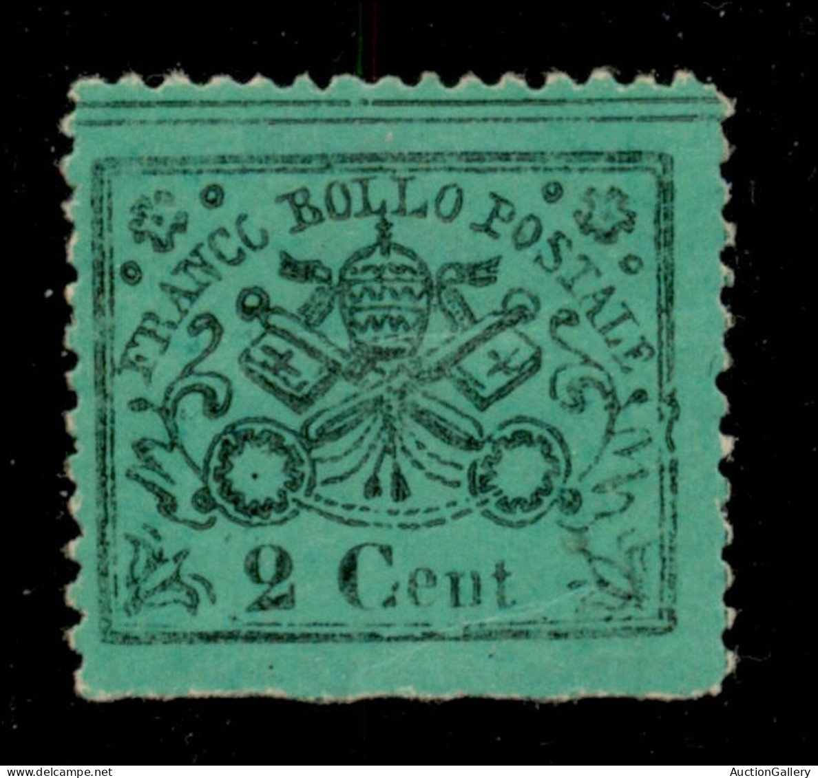 Antichi Stati Italiani - Stato Pontificio - 1868 - 2 Cent (22a) - Gomma Originale (500) - Autres & Non Classés