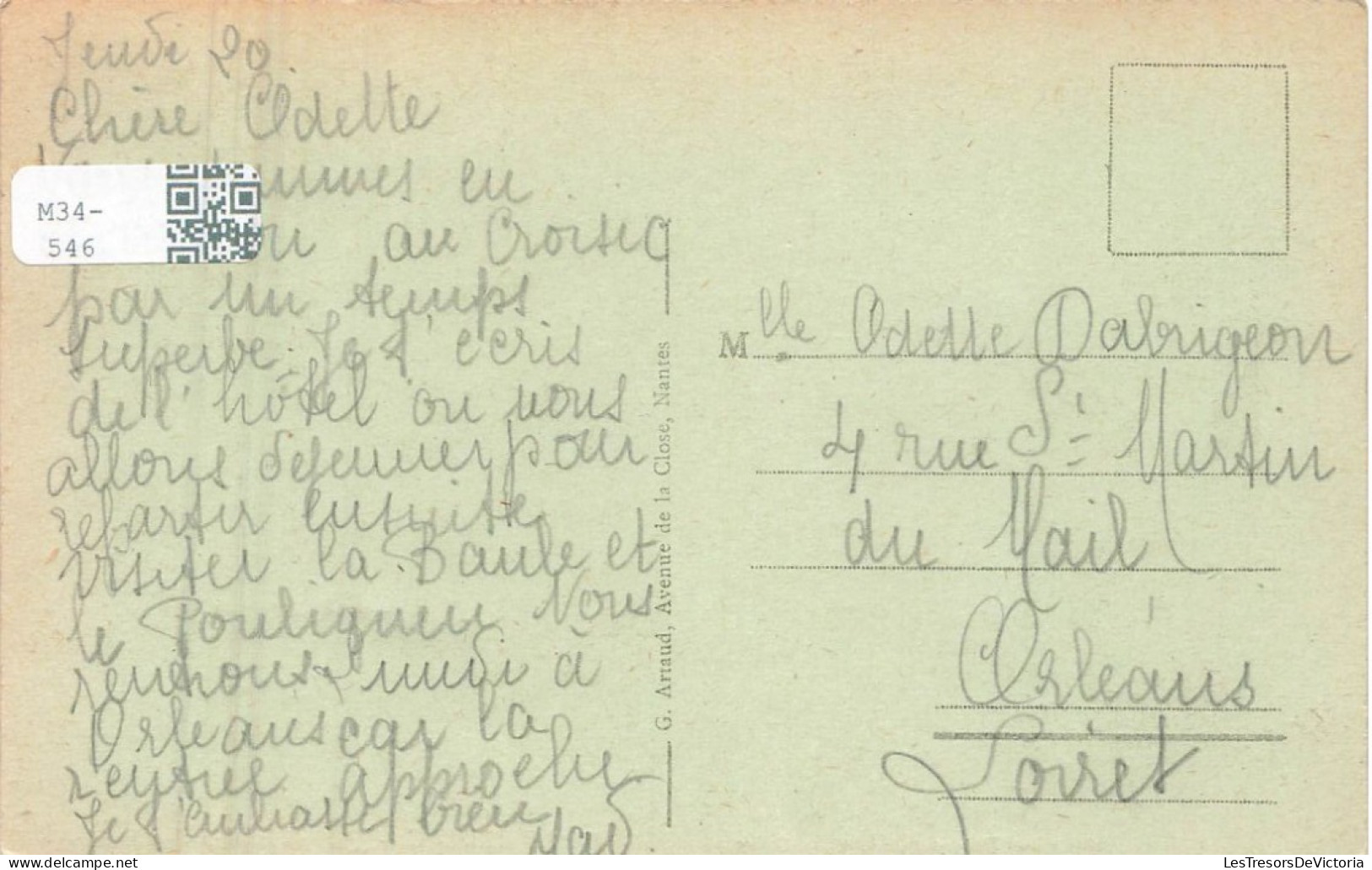 FRANCE - Le Croisic - Quai De La Grande Chambre - Animé - Oblitération Ambulmante - Carte Postale Ancienne - Le Croisic