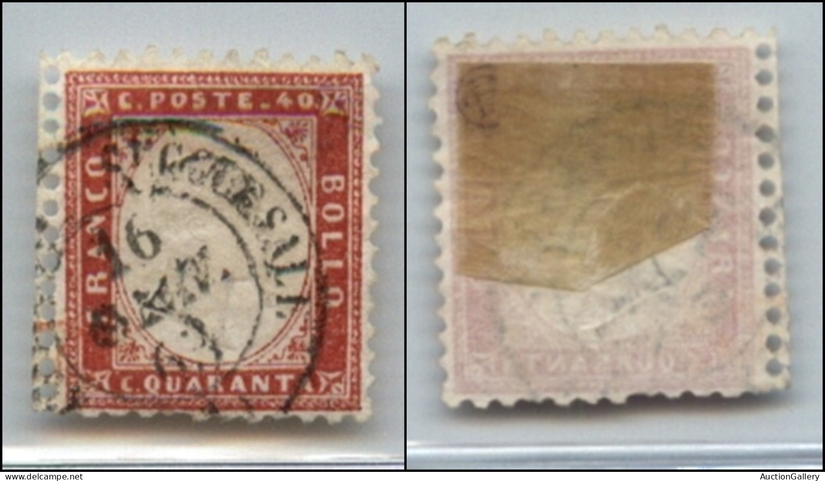 Regno - Vittorio Emanuele II - 1862 - 40 Cent (3) Bordo Di Foglio - Usato (325) - Autres & Non Classés