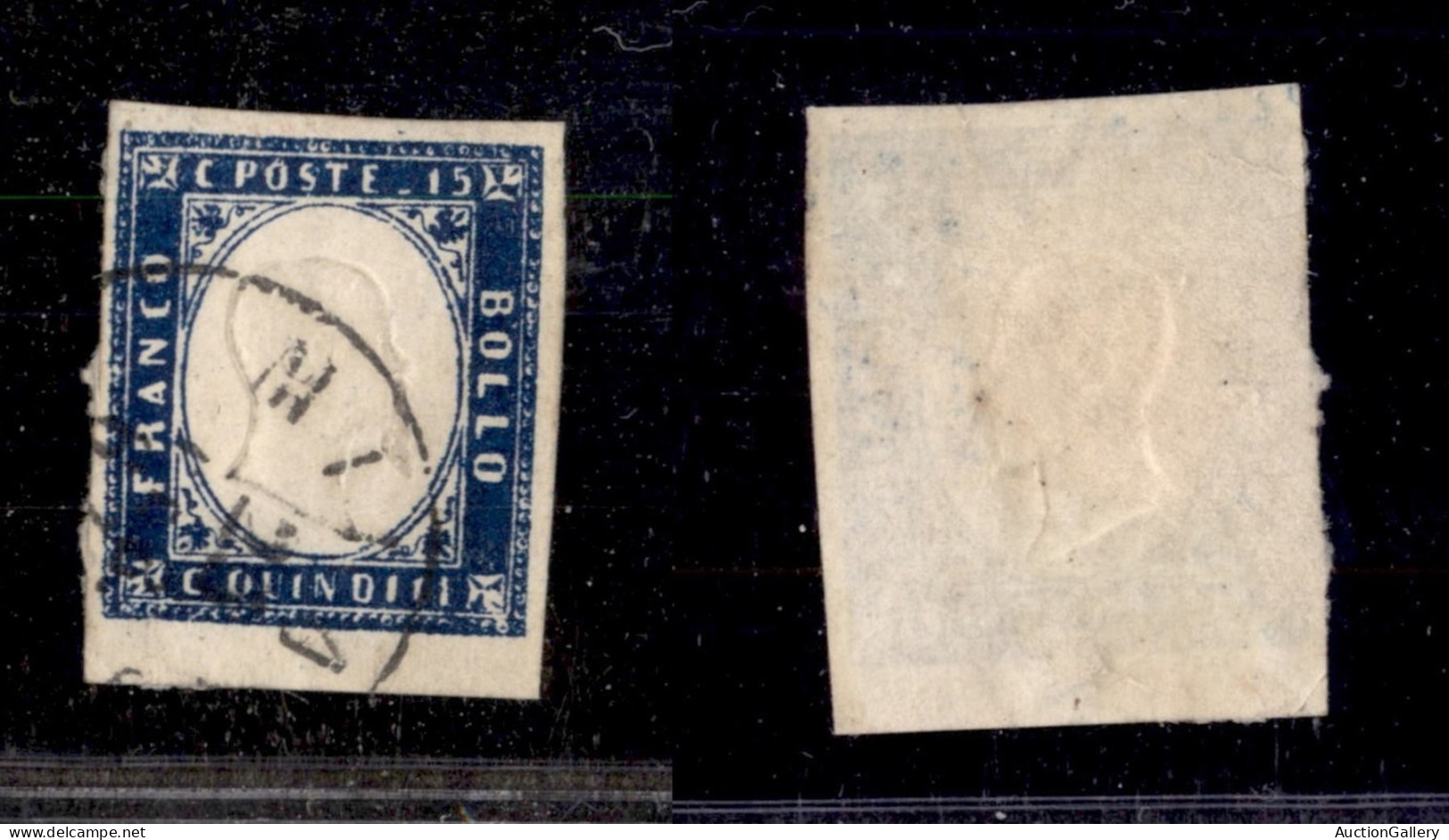 Regno - Vittorio Emanuele II - 1863 - 15 Cent (11) Usato - Bordo Foglio In Basso - Andere & Zonder Classificatie