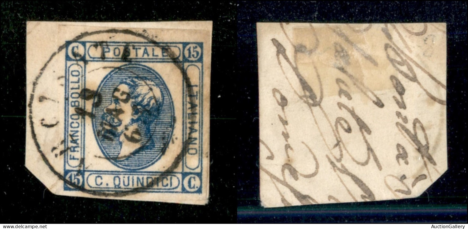 Regno - Vittorio Emanuele II - Arcisate (P.ti 8) - 15 Cent (12) Su Frammento - Sonstige & Ohne Zuordnung