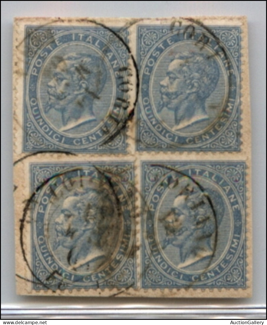 Regno - Vittorio Emanuele II - Coriano (P.ti 9) - Quattro 15 Cent (18) Su Frammento - Other & Unclassified