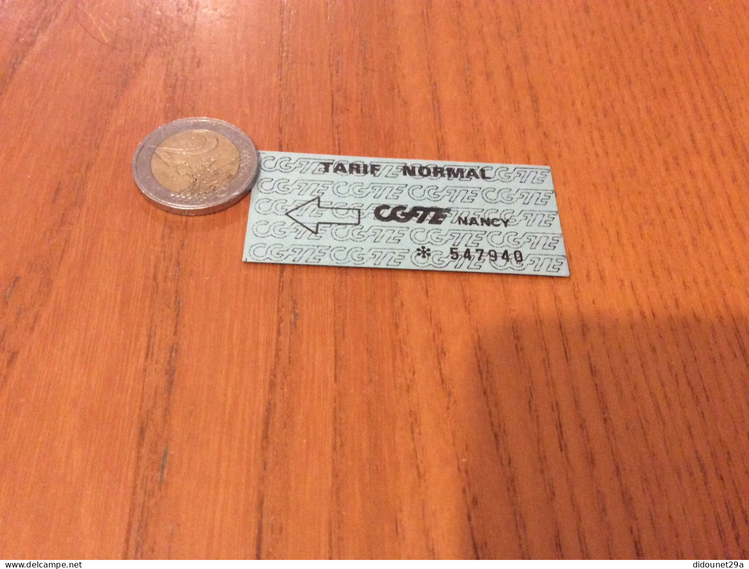 Ticket De Bus *x CGFTE "TARIF NORMAL" NANCY (54) - Europe