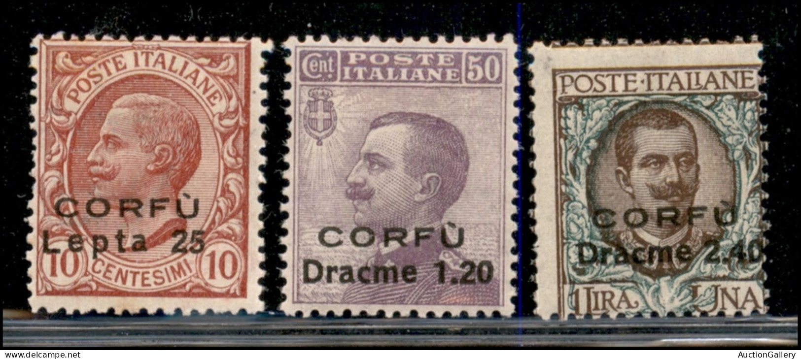 Occupazioni I Guerra Mondiale - Corfù - 1923 - Soprastampati (9/11) - Serie Completa - Gomma Originale - Sonstige & Ohne Zuordnung