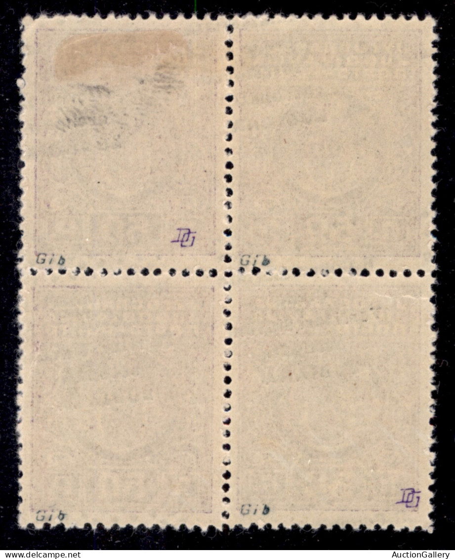 Occupazioni II Guerra Mondiale - Lubiana - 1941 - 50 Para (6d) In Quartina Con Soprastampe Oblique - Tre Pezzi Con Gomma - Otros & Sin Clasificación