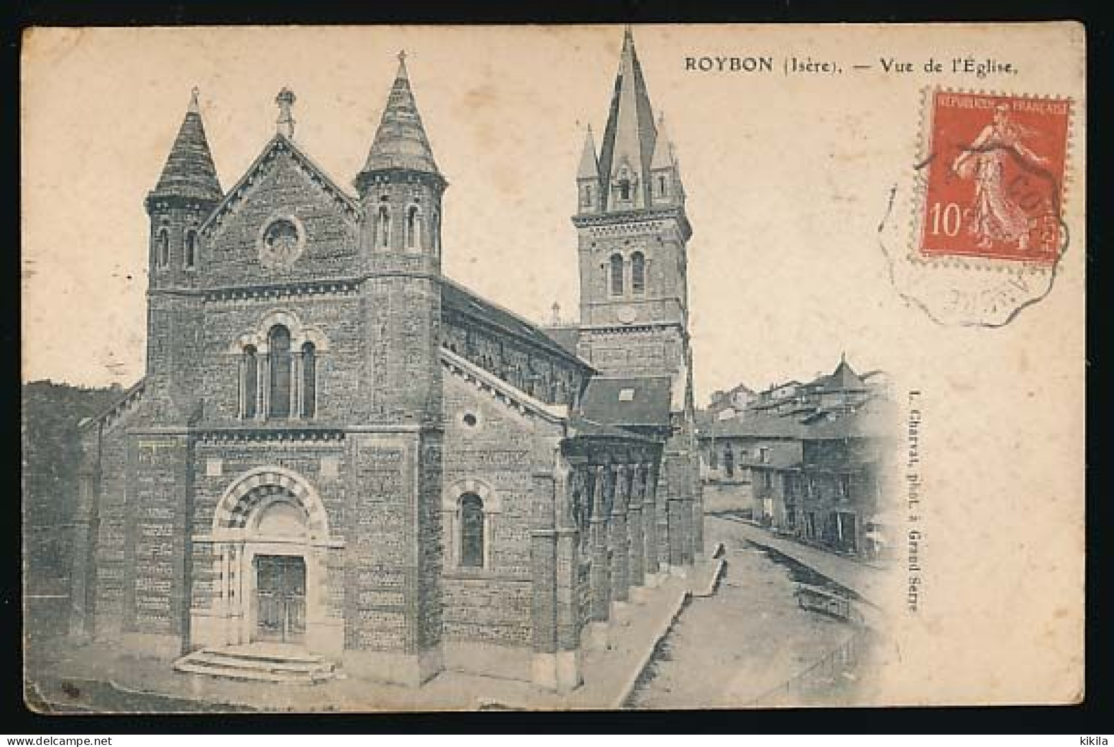 CPA 9 X 14 Isère ROYBON Vue De L'Eglise - Roybon