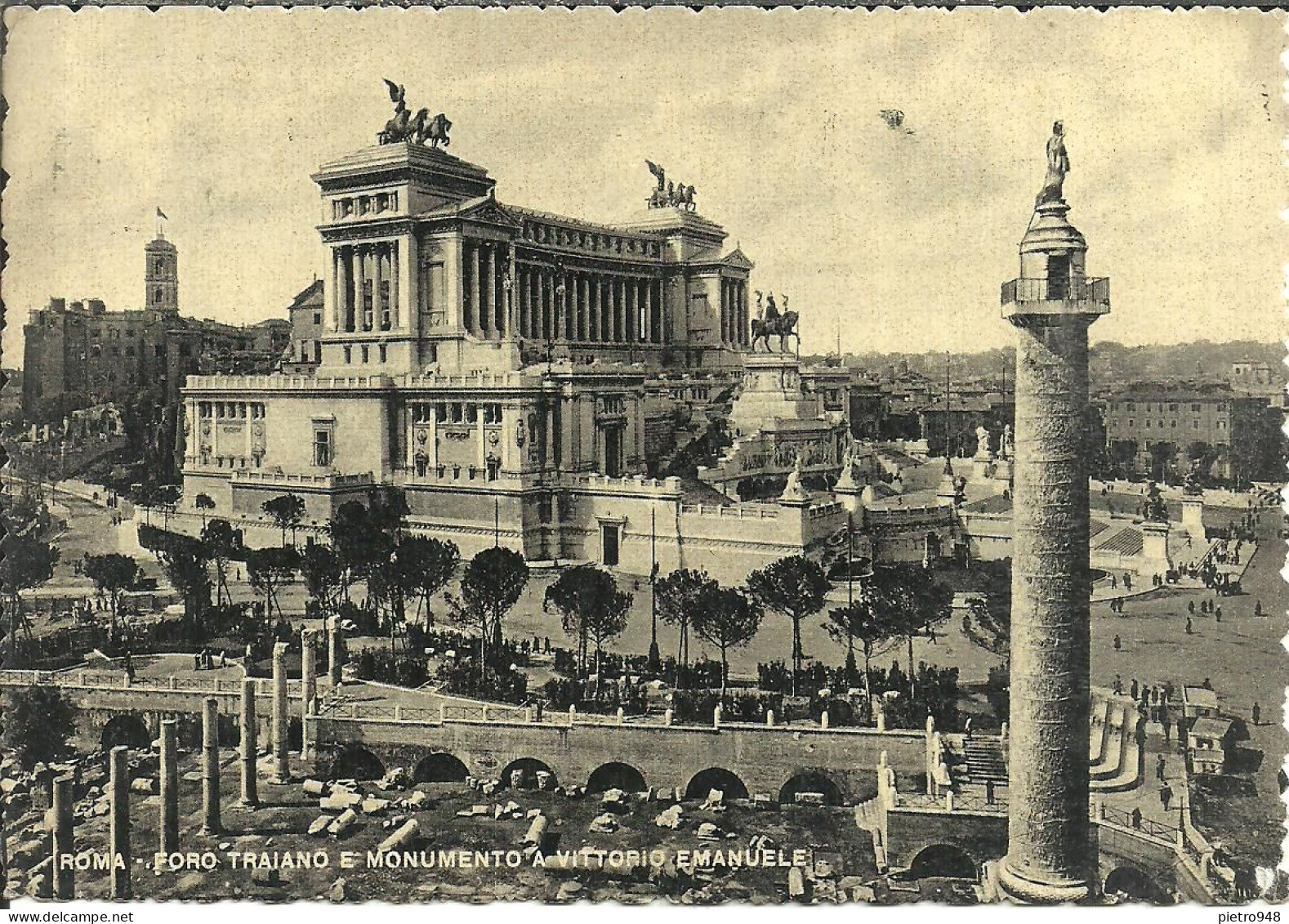 Roma (Lazio) Colonna E Foro Traiano E Altare Della Patria (Vittoriano), Trajan Forum And Monument V. Emanuele II - Altare Della Patria