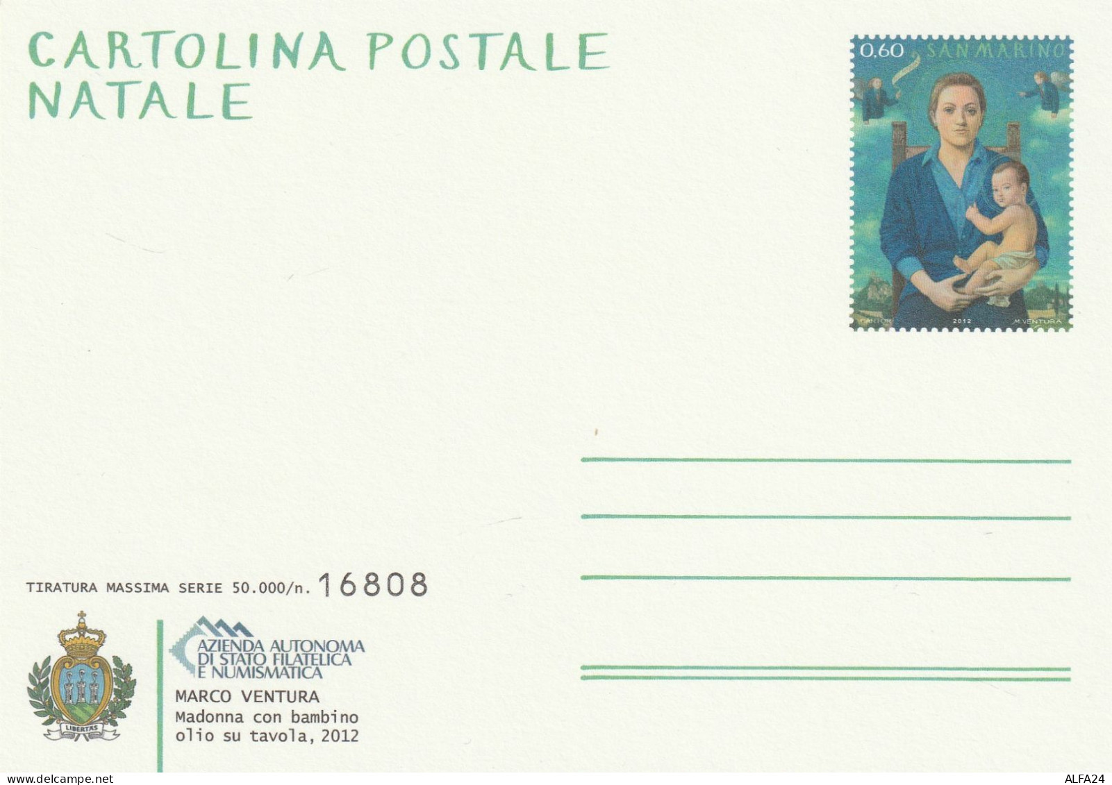 INTERO POSTALE SAN MARINO NUOVO  (MCX765 - Postal Stationery