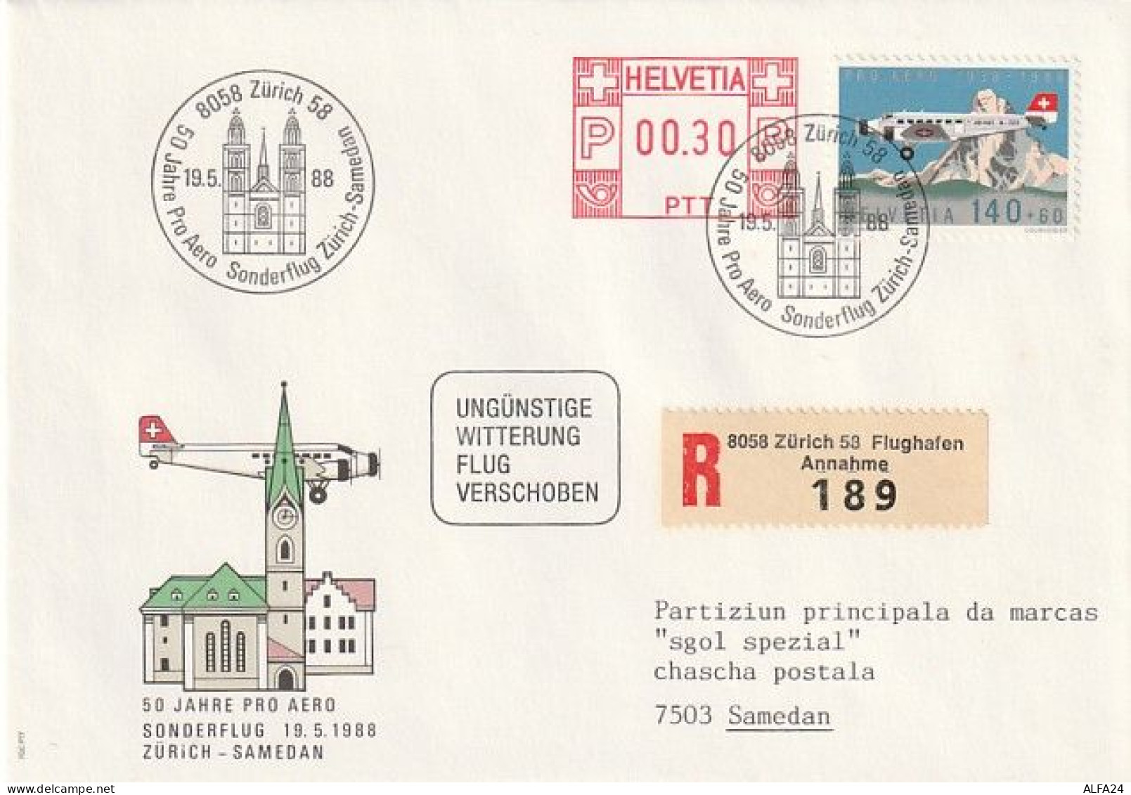 AEROGRAMMA SVIZZERA 1988  (MCX716 - Entiers Postaux