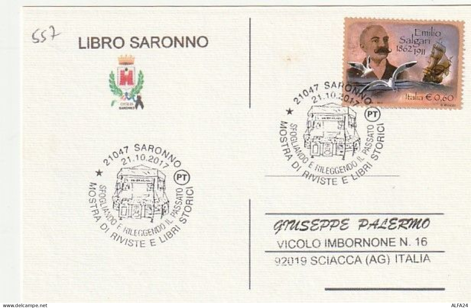 MAXIMUM CARD LIBRO SARONNO 2017  (MCX557 - Maximum Cards