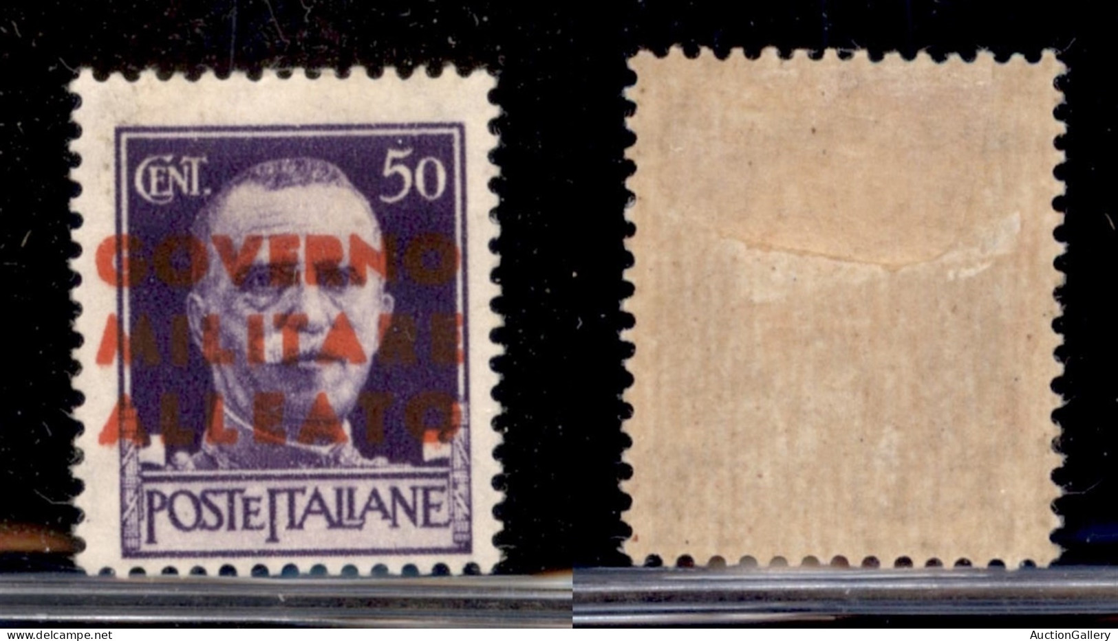 Occupazioni Straniere Di Territori Italiani - Occupazione Anglo/Americana - Napoli - 1943 - 50 Cent (12Ab) Con Doppia So - Otros & Sin Clasificación