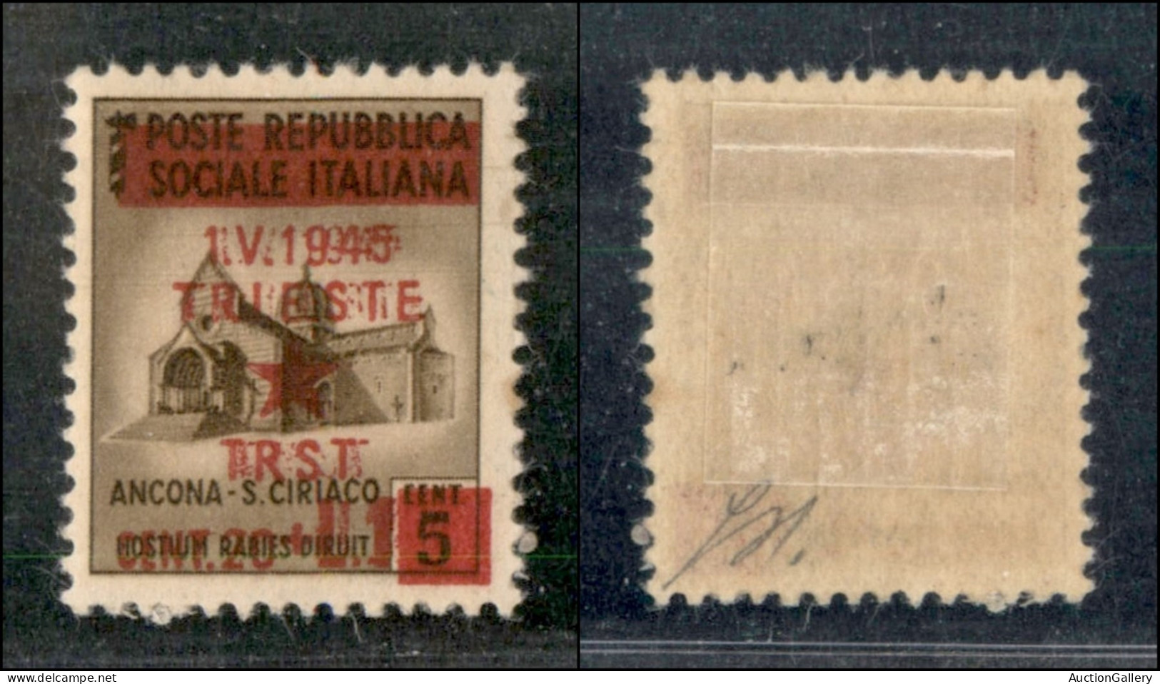 Occupazioni Straniere Di Territori Italiani - Occupazione Jugoslava - Trieste - 1945 - 20 Cent Su 1 Lira (1b) Con Doppia - Other & Unclassified