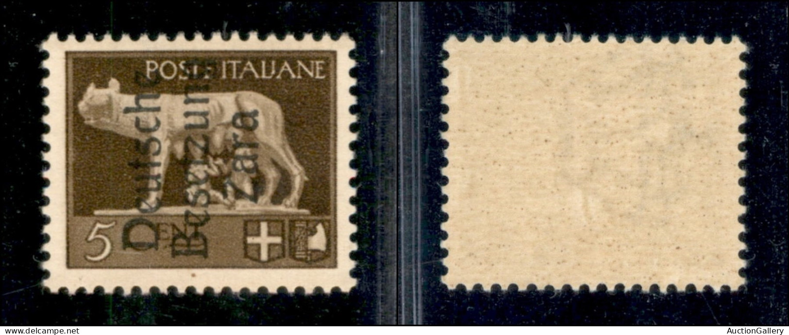 Occupazioni Straniere Di Territori Italiani - Occupazione Tedesca - Zara - 1943 - 5 Cent (1 - Secondo Tipo) - Gomma Inte - Otros & Sin Clasificación