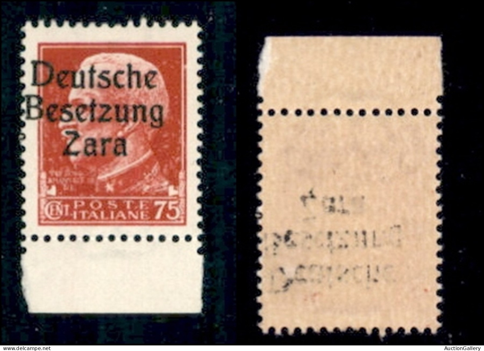 Occupazioni Straniere Di Territori Italiani - Occupazione Tedesca - Zara - 1943 - 75 Cent (8/e - Secondo Tipo) - Soprast - Sonstige & Ohne Zuordnung