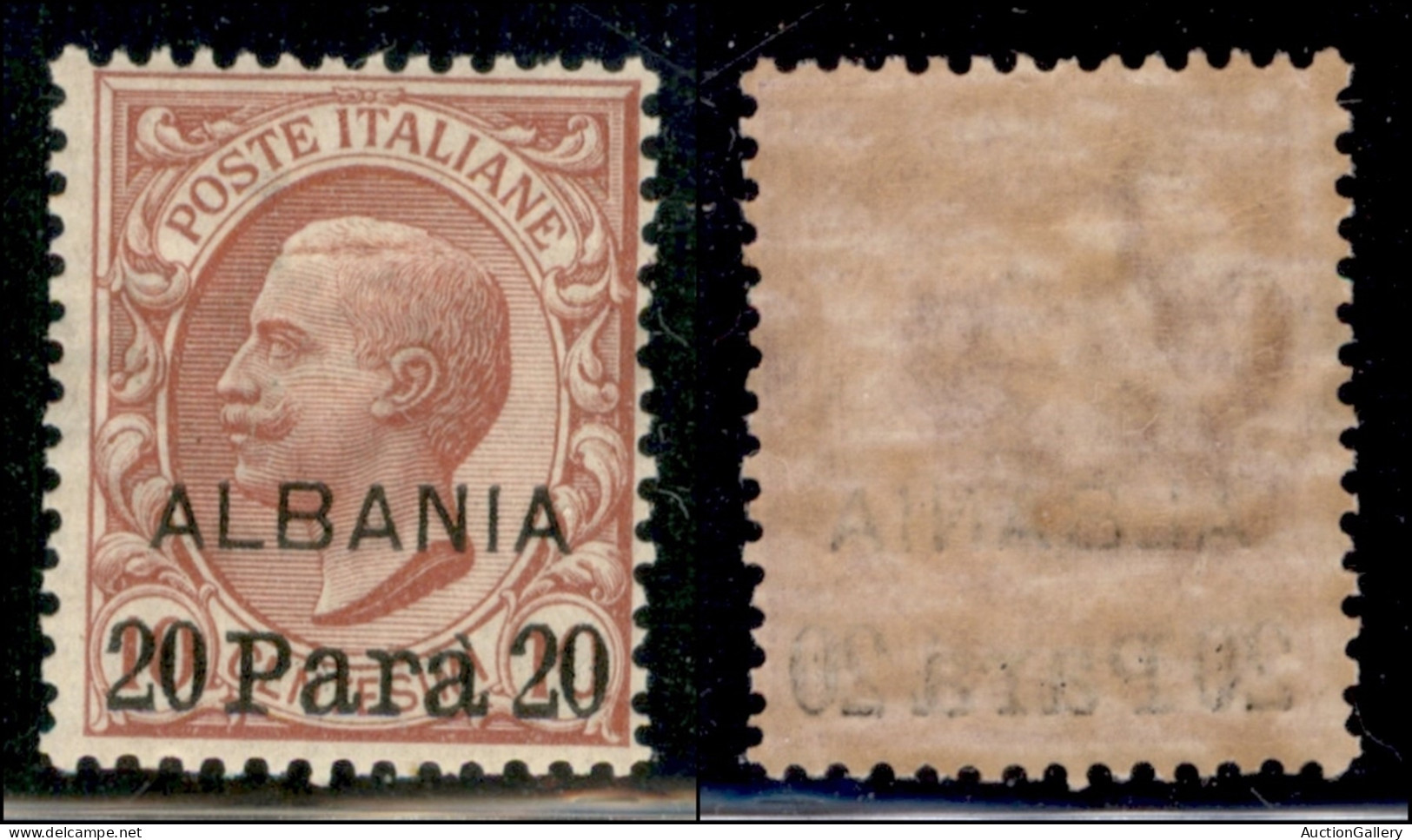 Uffici Postali All'Estero - Levante - Albania - 1907 - 20 Para Su 10 Cent Leoni (8) - Gomma Integra (125) - Autres & Non Classés