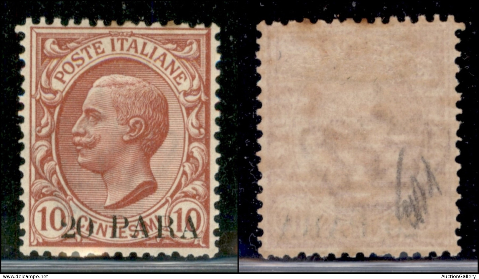 Uffici Postali All'Estero - Levante - Costantinopoli - 1908 - 20 Para Su 10 Cent Leoni (9cd) - Soprastampa In Basso - Go - Sonstige & Ohne Zuordnung