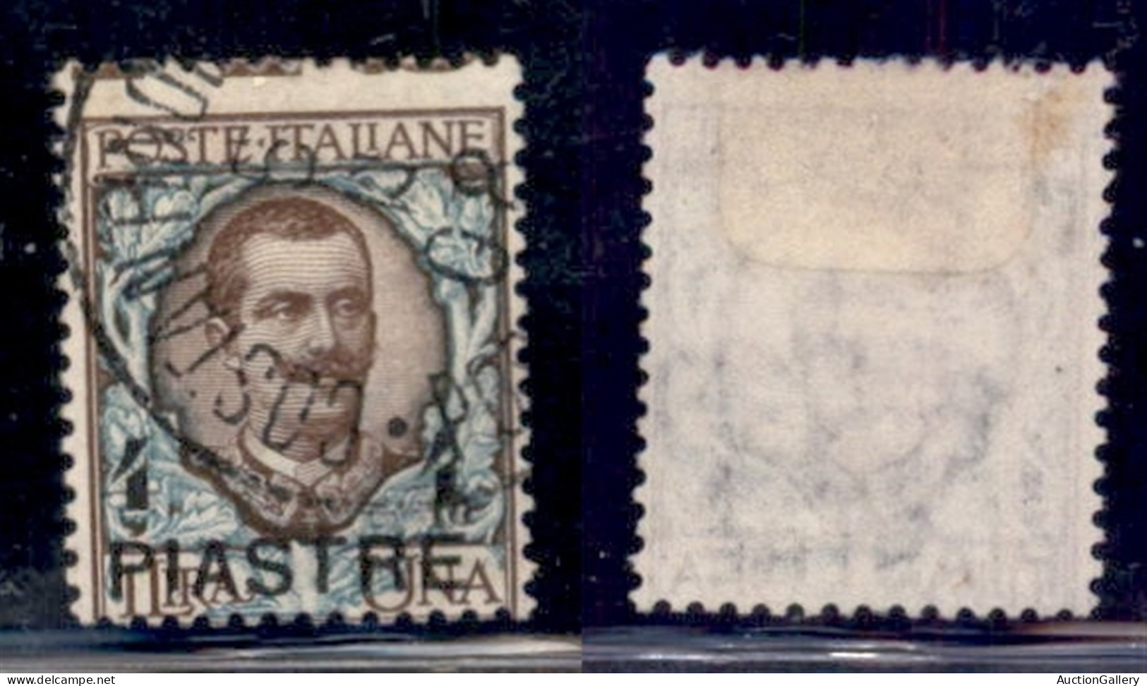 Uffici Postali All'Estero - Levante - Costantinopoli - 1908 - 4 Piastre Su 1 Lira (16) Usato - Dentellatura Spostata In  - Sonstige & Ohne Zuordnung