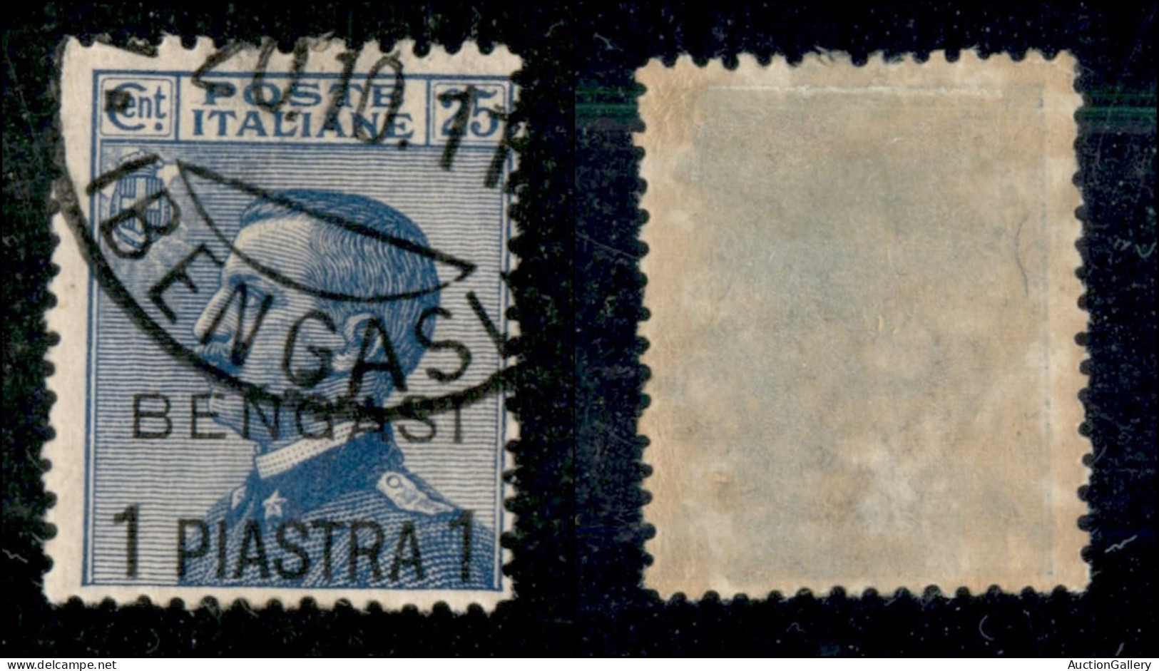 Uffici Postali All'Estero - Emissioni Speciali Per Ciascun Ufficio D'Africa - Bengasi - 1911 - 1 Piastra Su 25 Cent Mich - Other & Unclassified