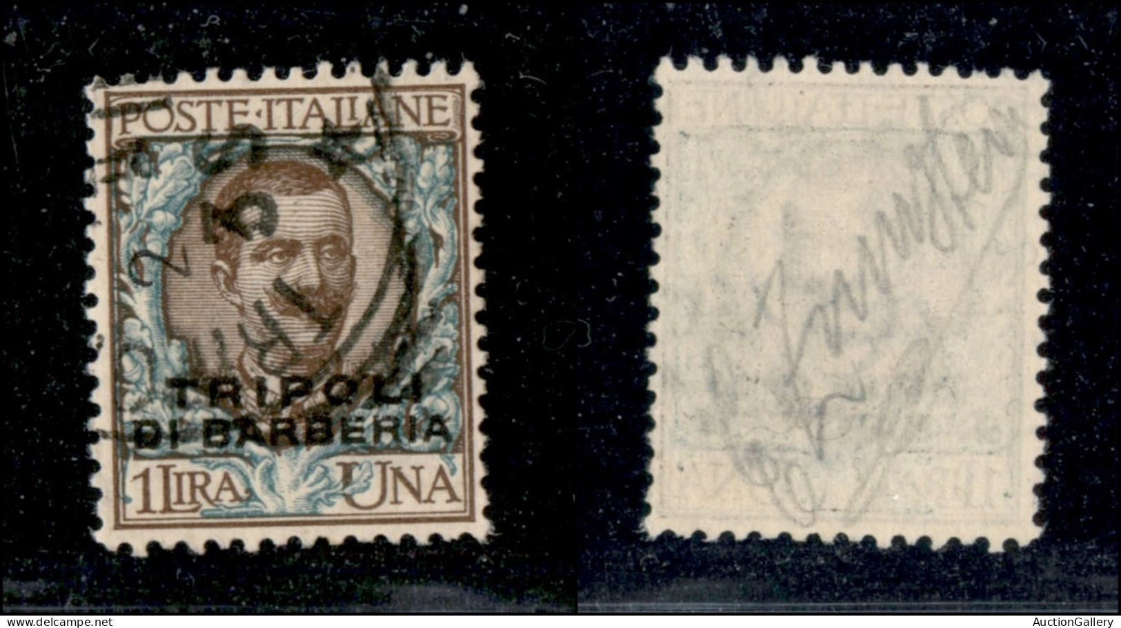 Uffici Postali All'Estero - Emissioni Speciali Per Ciascun Ufficio D'Africa - Tripoli Di Barberia - 1909 - 1 Lira Florea - Other & Unclassified