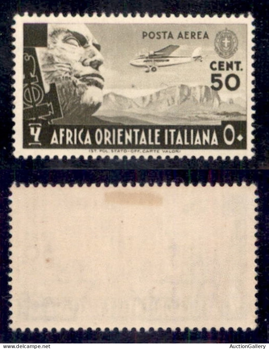 Colonie - Africa Orientale Italiana - 1938 - 50 Cent Soggetti Vari Aerea (2) - Gomma Originale - Andere & Zonder Classificatie