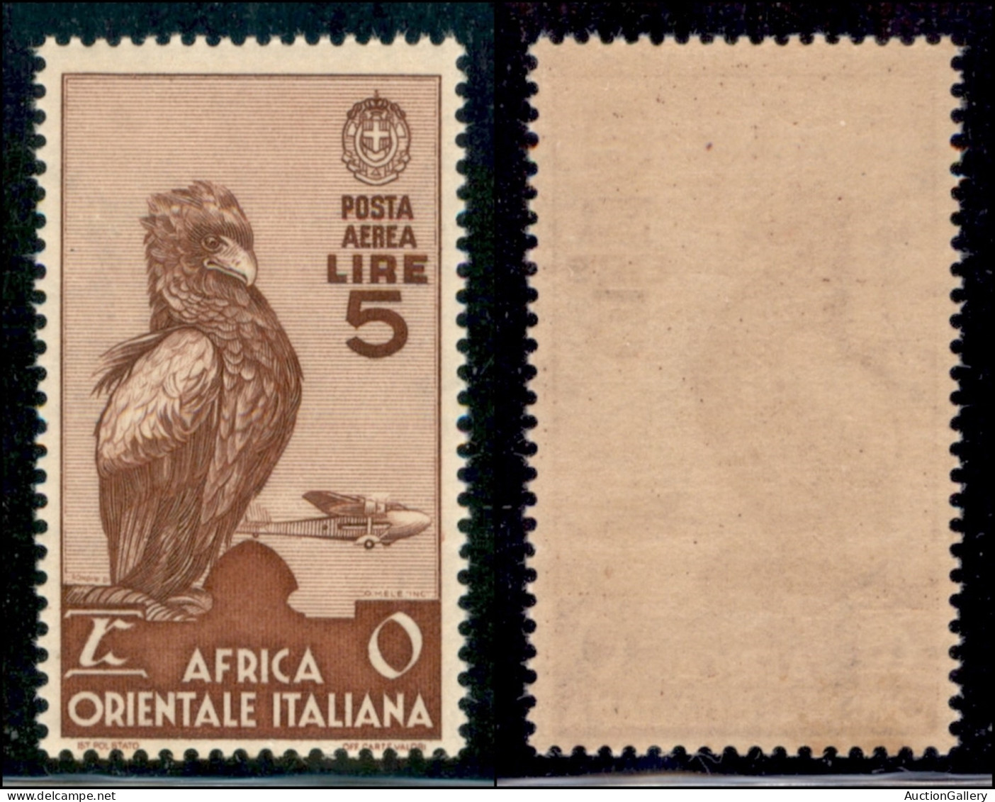 Colonie - Africa Orientale Italiana - 1938 - 5 Lire (9) - Gomma Integra (325) - Otros & Sin Clasificación