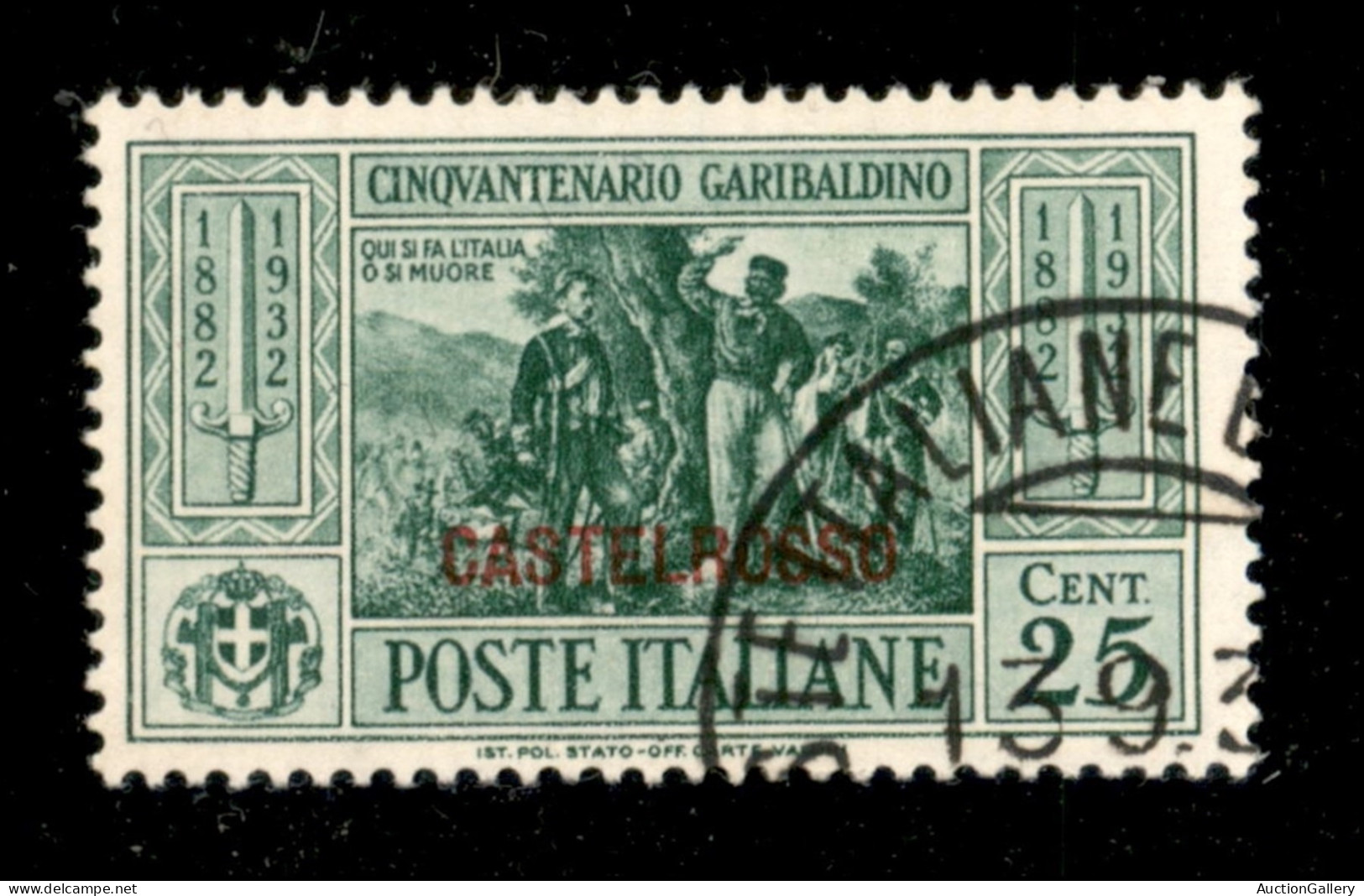 Colonie - Castelrosso - 1932 - 25 Cent Garibaldi (32) Usato - Other & Unclassified