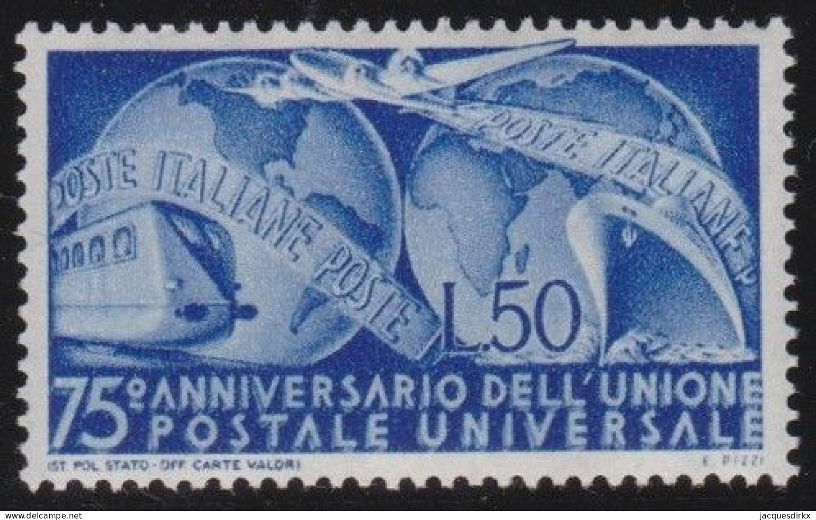 Italy   .  Y&T   .     538      .    **         .    MNH - 1946-60: Mint/hinged