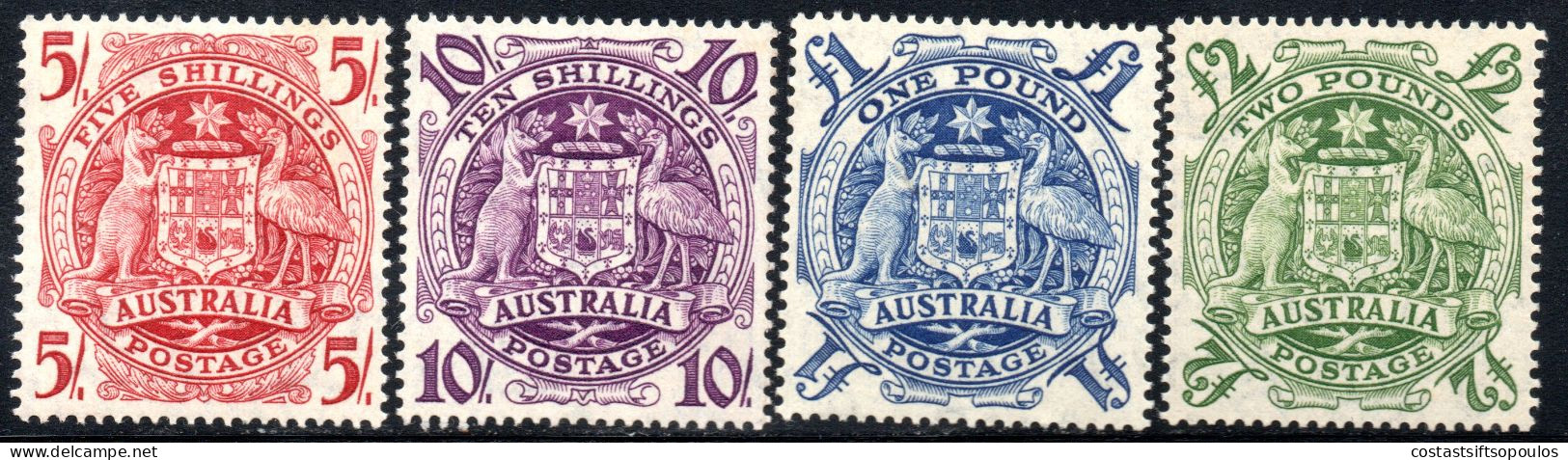 2346. AUSTRALIA 1949-1950 COAT OF ARMS SG.224a-224d MNH - Mint Stamps