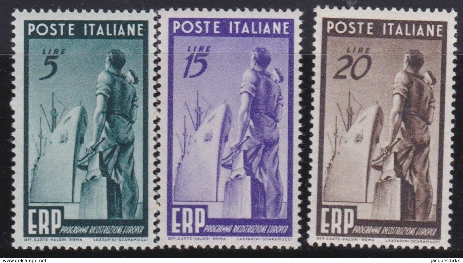 Italy   .  Y&T   .     539/541  (2 Scans)       .    **         .    MNH - 1946-60: Mint/hinged