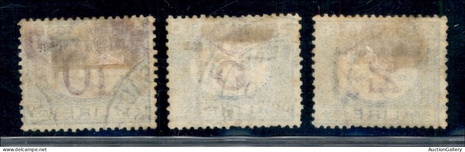 Colonie - Eritrea - 1903 - 2 Lire (9) + 5 Lire (10) + 10 Lire (11) - 3 Valori Usati (1880) - Other & Unclassified
