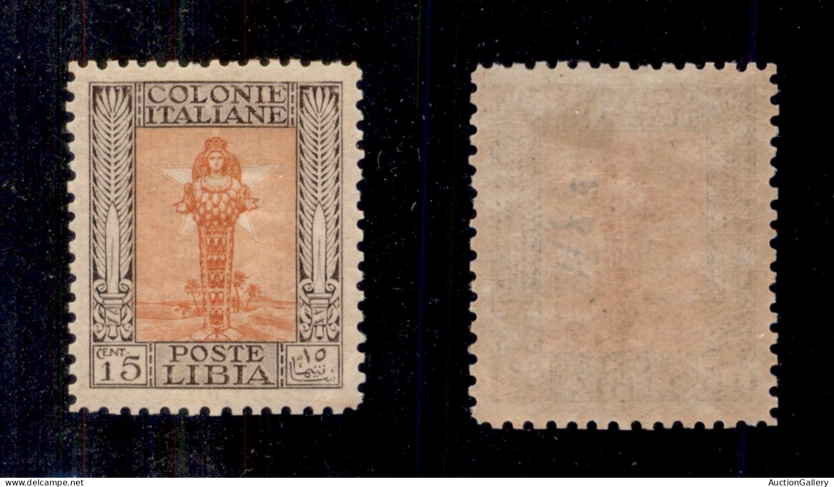 Colonie - Libia - 1926 - 15 Cent (62) - Gomma Originale - Ottimamente Centrato - Cert. AG (2.000) - Otros & Sin Clasificación