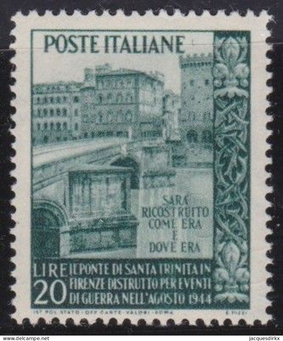 Italy   .  Y&T   .     551       .    *         .    Mint-hinged - 1946-60: Nuevos