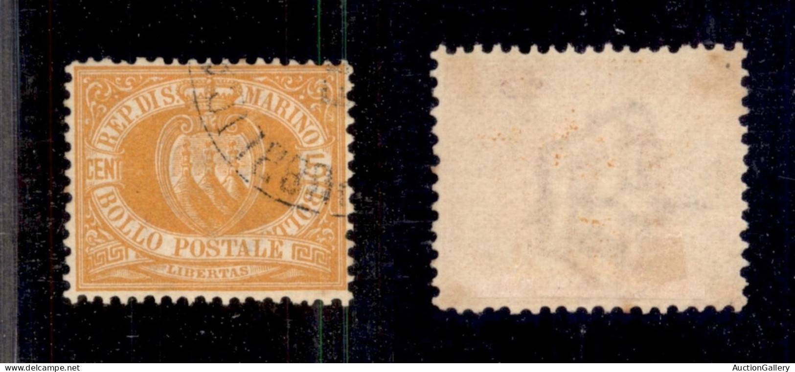 SAN MARINO - 1890 - 5 Cent (2) Usato - Ottimamente Centrato - Otros & Sin Clasificación