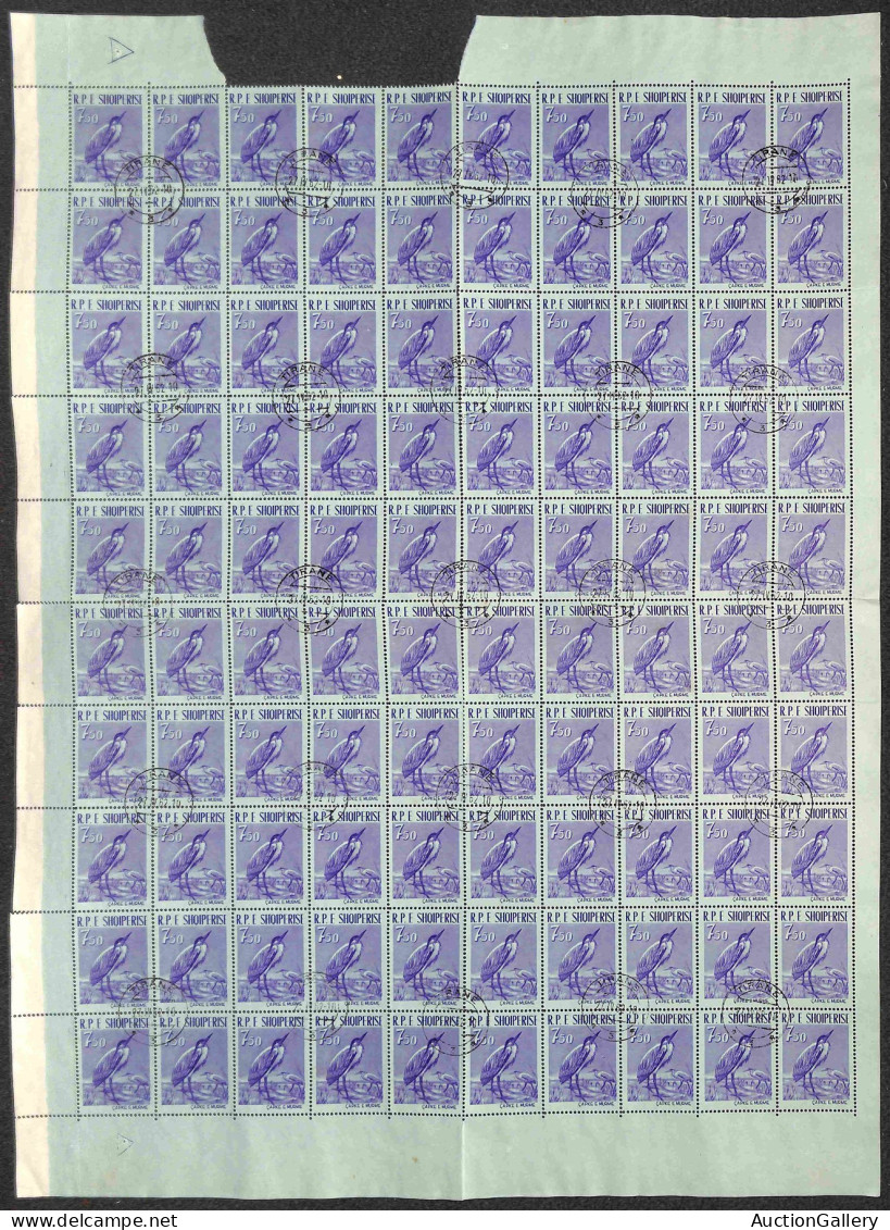 EUROPA - ALBANIA - 1961 - Uccelli (630/632) - Serie Completa In Fogli Di 100 - Usati (750+) - Other & Unclassified