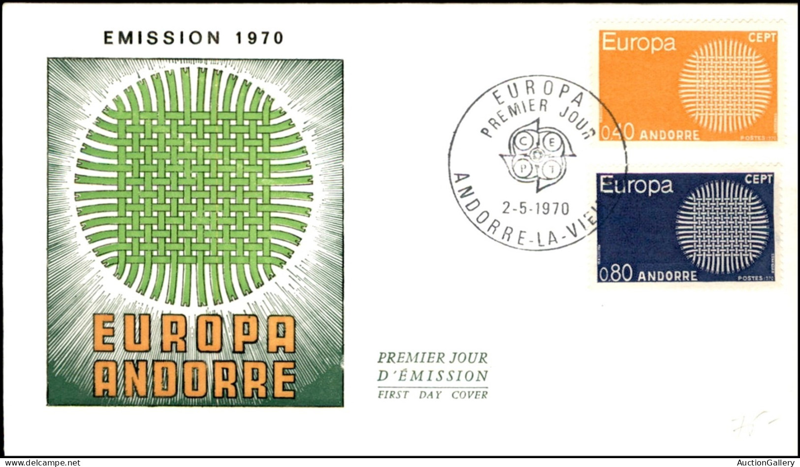 EUROPA - ANDORRA FRANCESE - Europa Cept (222/223) - Serie Completa - FDC 2.5.70 - Otros & Sin Clasificación