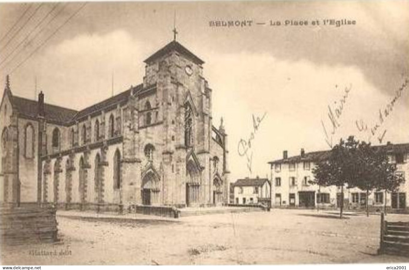 Belmont De La Loire . La Place Et L'église. - Belmont De La Loire