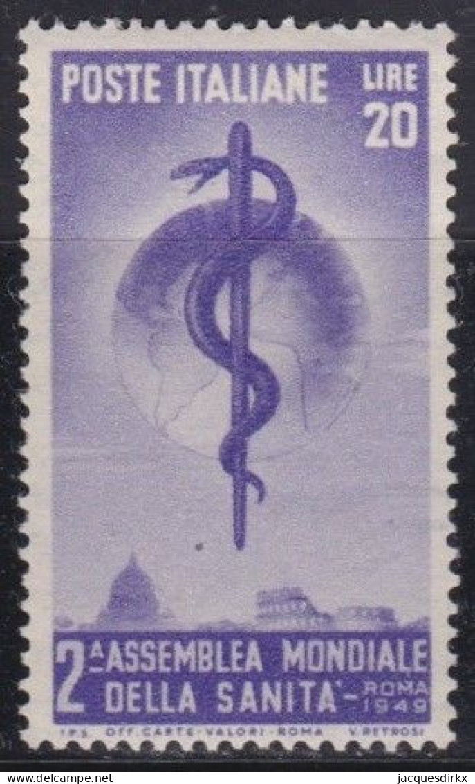 Italy   .  Y&T   .     545       .    **         .    MNH - 1946-60: Mint/hinged