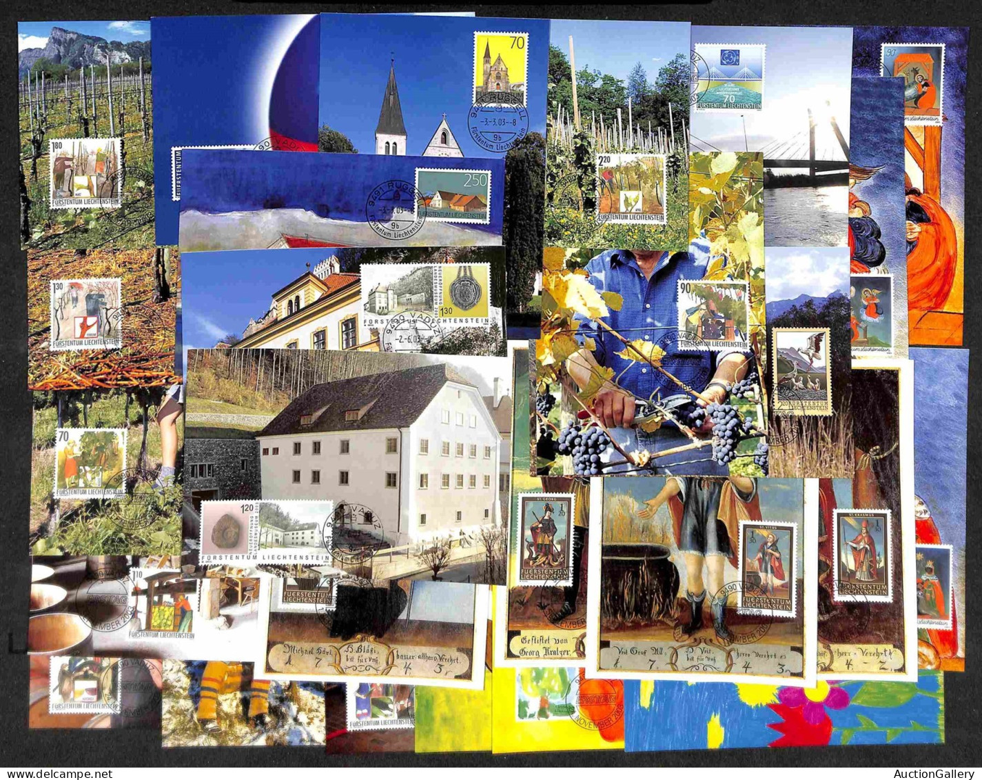 EUROPA - LIECHTENSTEIN - 2003 - Emissione In 26 Cartoline FDC Dell’anno - Una Sola Serie Mancante (1310/1315 + 1319/1338 - Other & Unclassified