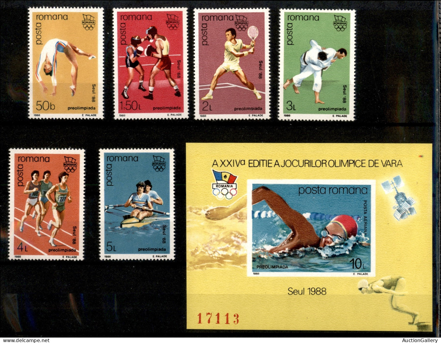 EUROPA - ROMANIA - 1988 - Olimpiadi Seul (4458/4463 + Block 243 + 4475/4482 + Block 247 + Block 250/251) - Emissione Com - Other & Unclassified