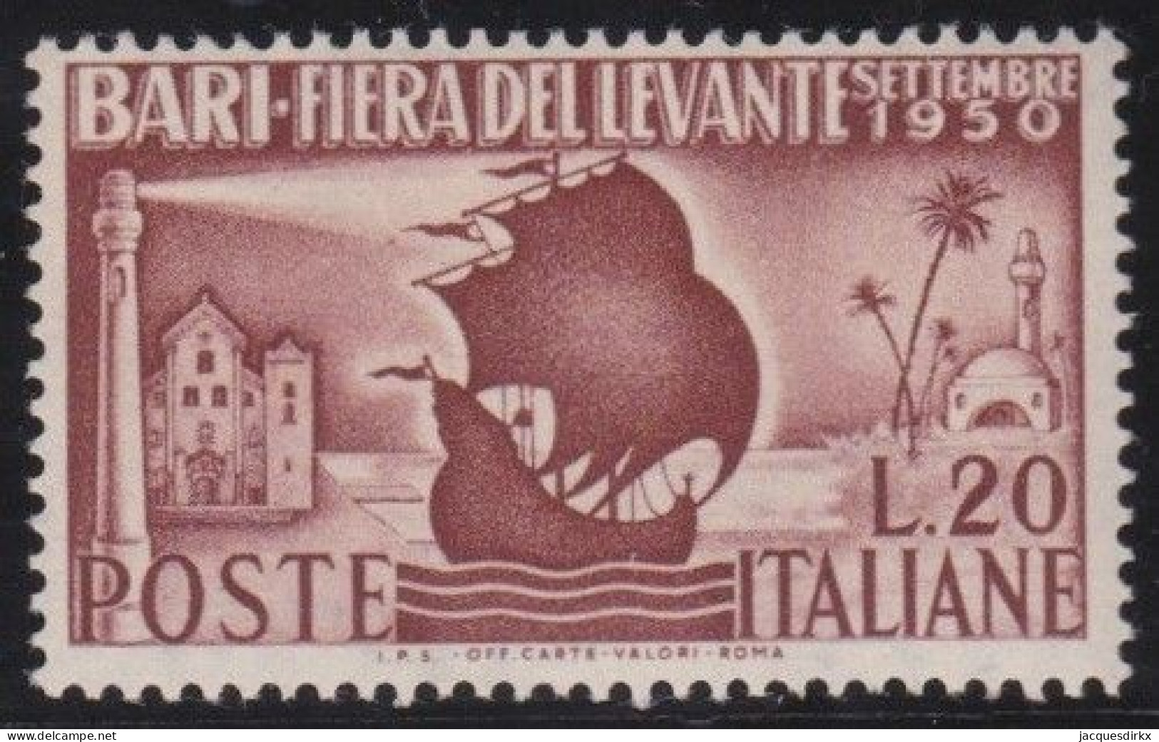 Italy   .  Y&T   .     565        .    *         .   Mint-hinged - 1946-60: Nuevos