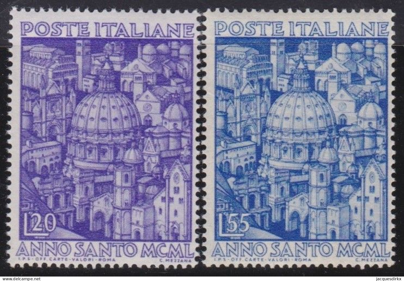 Italy   .  Y&T   .     558/559   (2 Scans)       .    **         .    MNH - 1946-60: Neufs