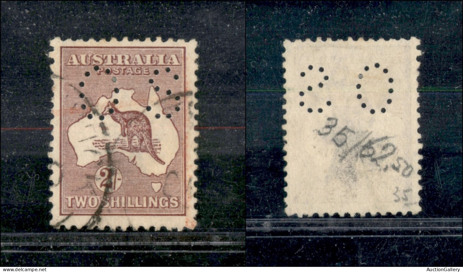 OLTREMARE - AUSTRALIA - 1913/1914 - 2 Shilling Servizio (28) - Perforato O.S. - Usato - Sonstige & Ohne Zuordnung