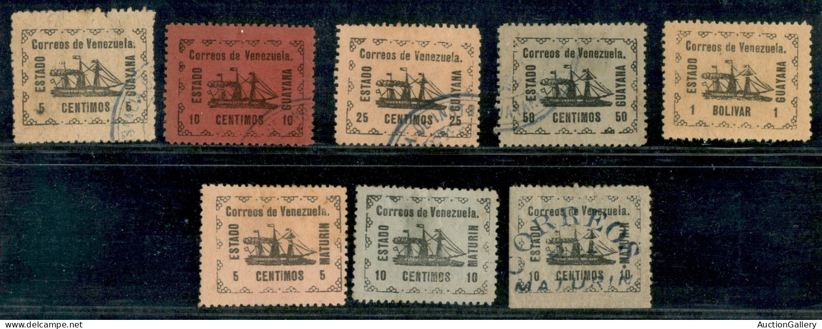 OLTREMARE - VENEZUELA - Estado Guyana / Maturin - 1903 - Insieme Di 8 Valori Differenti - Gomma Originale E Usati - Da E - Andere & Zonder Classificatie