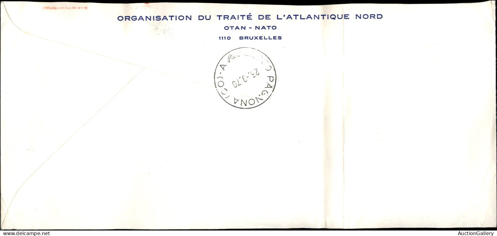 AUTOGRAFI - Brosio Manlio (diplomatico) - Autografo (F - C) Su Cartolina Del 1970 Rispedita In Busta "Nato Bruxelles" - Sonstige & Ohne Zuordnung
